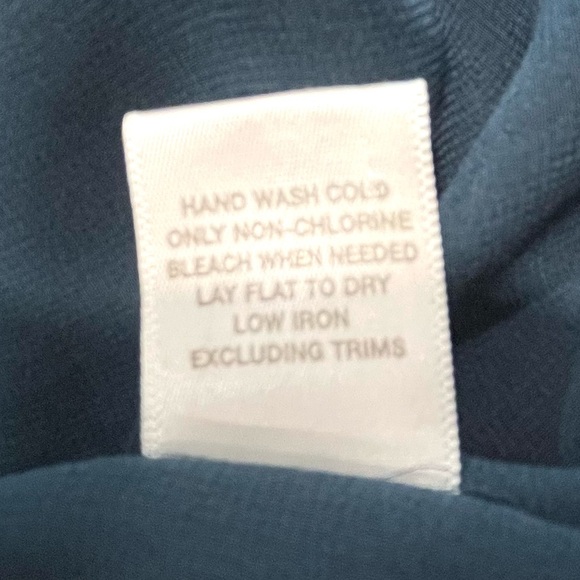 New Navy Matty Willow Clay Button Down Long Roll-up Sleeve Dress - Picture 10 of 12